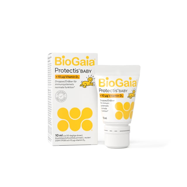 BioGaia Protectis Droppar Vitamin D 10 ml | Baby, barn & förälder - Vitaminer & kosttillskott för barn - Kosttillskott för barn - Mjölksyrabakterier för barn,Baby, barn & förälder - Vitaminer & kosttillskott för barn - Vitaminer för barn - D-vitamin för barn,Vitaminer & kosttillskott - Kosttillskott för mage - Matsmältningsenzymer,Mage & tarm - Mjölksyratabletter,Vitaminer & kosttillskott - Immunförsvar | Apoteka