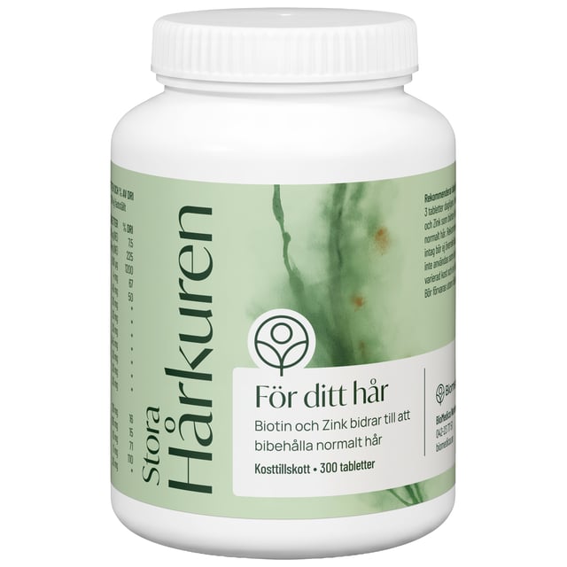 Biomedica Stora Hårkuren 300 tabletter | Vitaminer & kosttillskott - Hud, hår & naglar | Apoteka