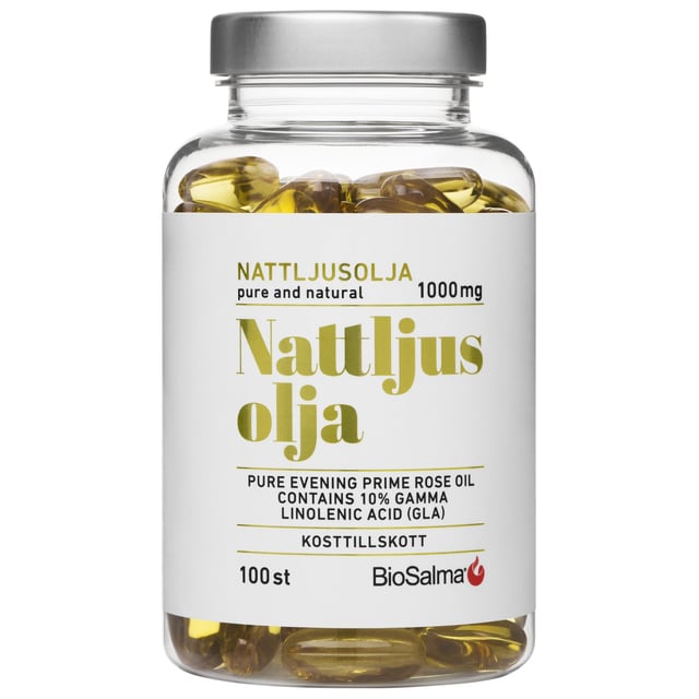 BioSalma Nattljusolja 10% GLA 1000 mg 100 kapslar | Vitaminer & kosttillskott - Vitaminer & mineraler - E-vitamin | Apoteka