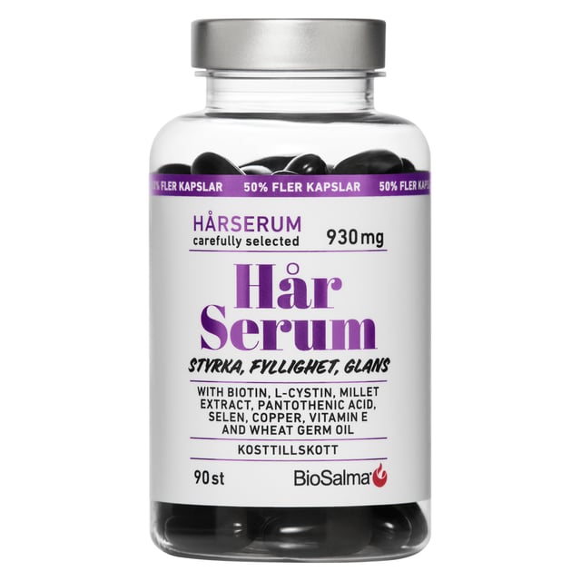 BioSalma HårSerum 90 kapslar | Vitaminer & kosttillskott - Hud, hår & naglar | Apoteka