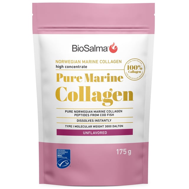 BioSalma Norwegian Pure Marine Collagen 175 g | Vitaminer & kosttillskott - Kollagen | Apoteka