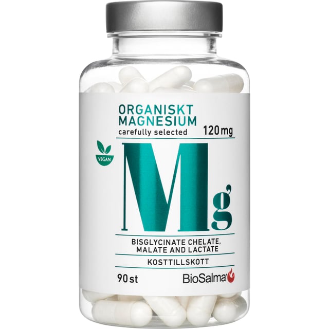 BioSalma Organiskt Magnesium 120 mg | Vitaminer & kosttillskott - Vitaminer & mineraler - Magnesium | Apoteka