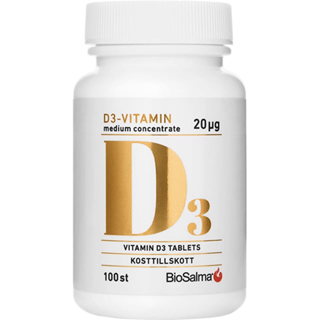 BioSalma D3 vitamin medium concentrate 20ug | Vitaminer & kosttillskott - Vitaminer & mineraler - D-vitamin | Apoteka