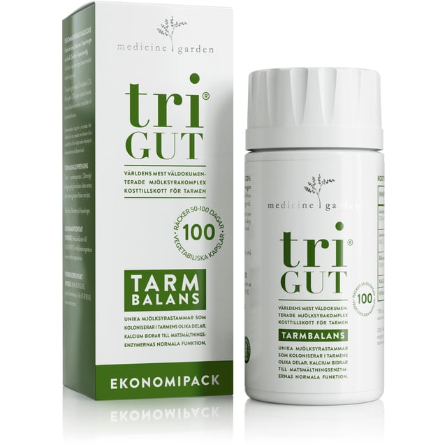 MedicineGarden TriGUT Tarmbalans 100 kapslar | Mage & tarm - Mjölksyratabletter | Apoteka