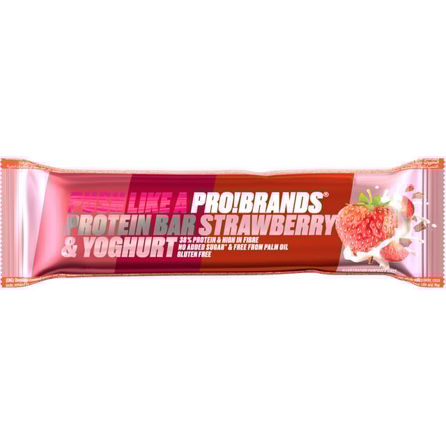 ProBrands Protein Bar Strawberry & Yoghurt 45 g | Mat & dryck - Bars - Proteinbars,Träning - Proteintillskott - Proteinbar | Apoteka