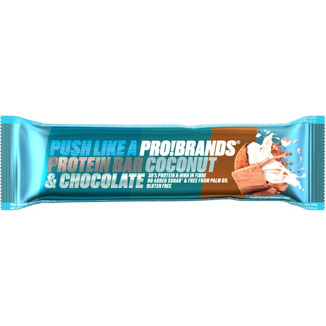 ProBrands Protein Bar Coconut & Chocolate 45 g | Mat & dryck - Bars - Proteinbars,Träning - Proteintillskott - Proteinbar | Apoteka