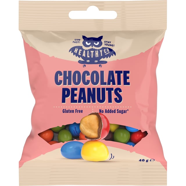 HealthyCo Chocolate Peanuts 40 g | Mat & dryck - Snacks & godis - Godis,Mat & dryck - Snacks & godis - Choklad | Apoteka