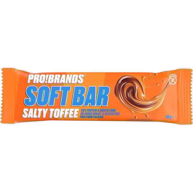Probrands Softbar Salty Toffee 40g | Träning - Proteintillskott - Proteinbar | Apoteka