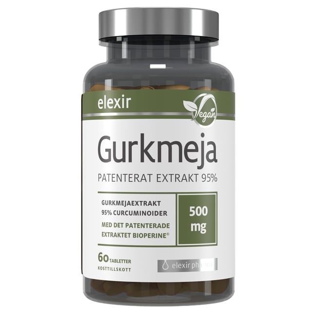 Elexir Gurkmeja Kosttillskott 60 tabletter | Vitaminer & kosttillskott - Gurkmeja & ingefära | Apoteka