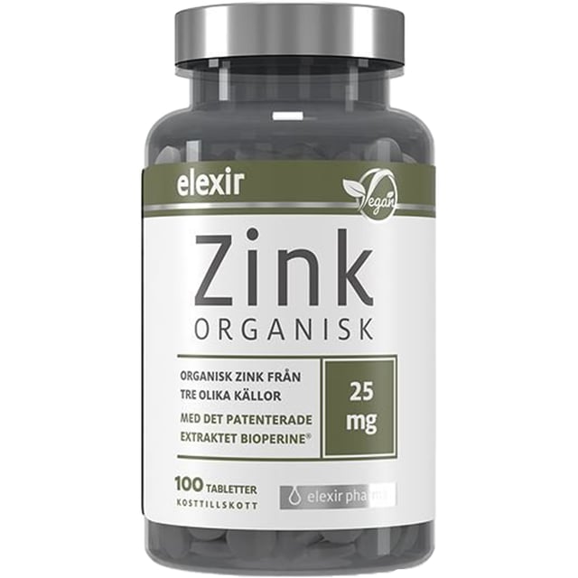 Elexir Pharma Zink 25mg 100 tabletter | Vitaminer & kosttillskott - Vitaminer & mineraler - Zink | Apoteka