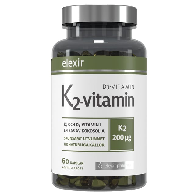 Elexir Vitamin K2 60 kapslar | Vitaminer & kosttillskott - Vitaminer & mineraler - K-vitamin,Vitaminer & kosttillskott - Vitaminer & mineraler - D-vitamin | Apoteka