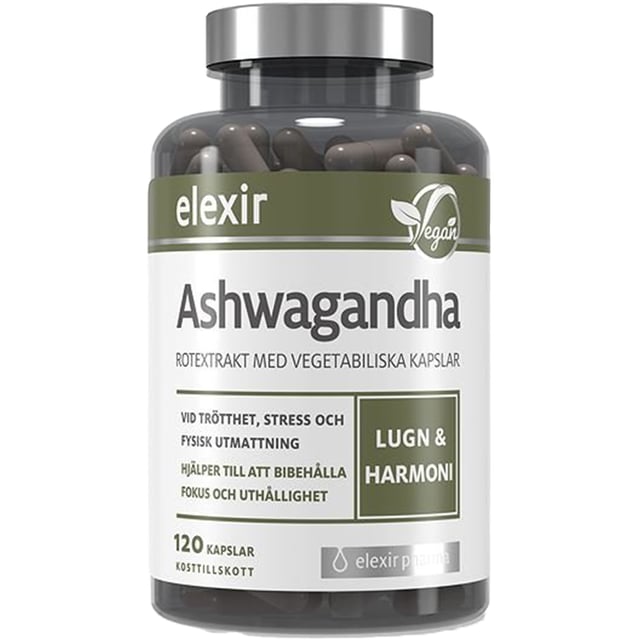 Elexir Ashwagandha 120 kapslar | Vitaminer & kosttillskott - Ashwagandha,Vitaminer & kosttillskott - Energi & fokus | Apoteka