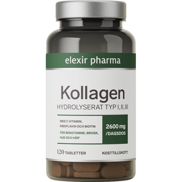 Elexir Pharma Kollagen 120 tabletter | Vitaminer & kosttillskott - Kollagen,Vitaminer & kosttillskott - Hud, hår & naglar | Apoteka