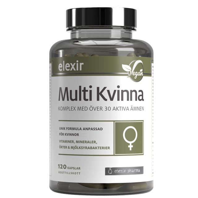 Elexir Pharma Multi Kvinna 120 kapslar | Vitaminer & kosttillskott - Vitaminer & mineraler - Multivitamin - Multivitamin för kvinnor,Vitaminer & kosttillskott - Vitaminer & mineraler - Multivitamin - Multivitaminkomplex | Apoteka