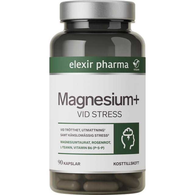 Elexir Pharma Magnesium+ Vid stress 90 st | Vitaminer & kosttillskott - Vitaminer & mineraler - Magnesium | Apoteka