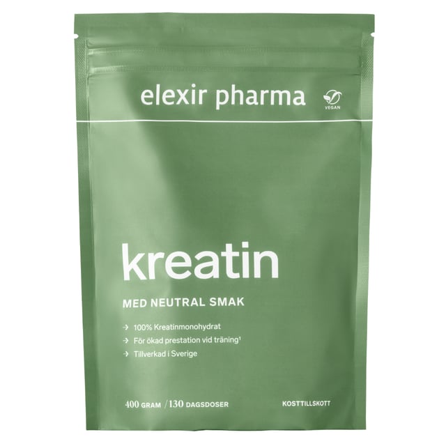 Elexir Pharma Kreatin Naturell 400 g | Träning - Energigivande - Kreatin | Apoteka