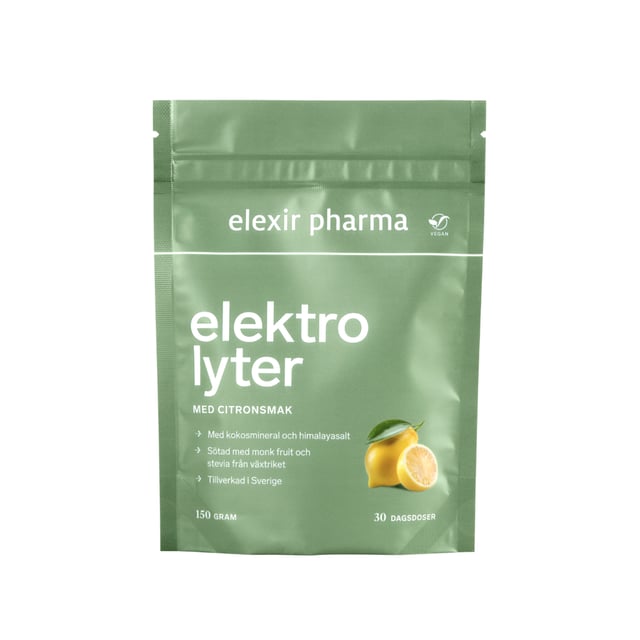 Elexir Pharma Elektrolyter Citron 150 g | Vitaminer & kosttillskott - Vitaminer & mineraler - Kalium,Vitaminer & kosttillskott - Vitaminer & mineraler - Kalcium,Vitaminer & kosttillskott - Vitaminer & mineraler - Magnesium,Vitaminer & kosttillskott - Elektrolyter,Träning - Vätskeersättning | Apoteka