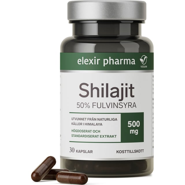 Elexir Pharma Shilajit 30 kapslar | Vitaminer & kosttillskott - Växtbaserade kosttillskott | Apoteka