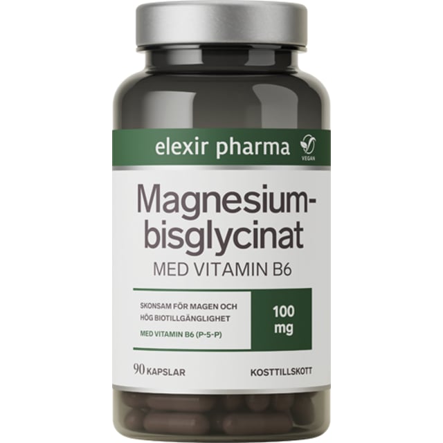 Elexir Pharma Magnesiumbisglycinat 90 kapslar | Vitaminer & kosttillskott - Vitaminer & mineraler - Magnesium | Apoteka