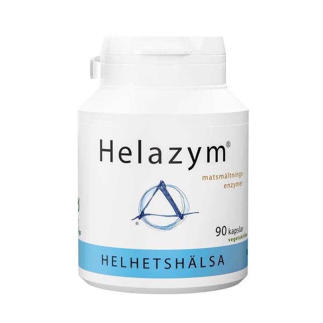 Helhetshälsa Helazym 90 kapslar | Vitaminer & kosttillskott - Kosttillskott för mage - Matsmältningsenzymer,Mage & tarm - Matsmältning | Apoteka