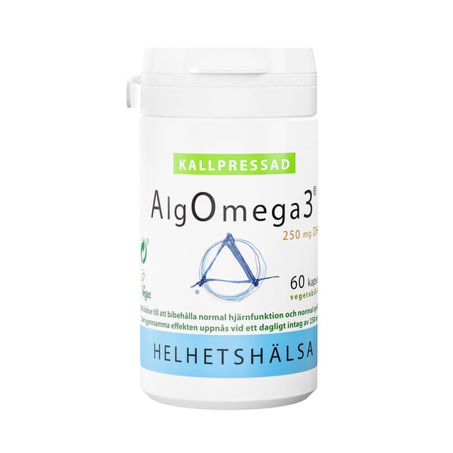 Helhetshälsa AlgOmega3 Kallpressad 60 kapslar | Vitaminer & kosttillskott - Omega-3 & fettsyror | Apoteka