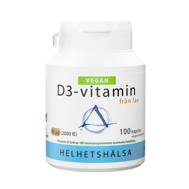 Helhetshälsa D3-vitamin 50 µg Vegan 100 kapslar | Vitaminer & kosttillskott - Vitaminer & mineraler - D-vitamin | Apoteka