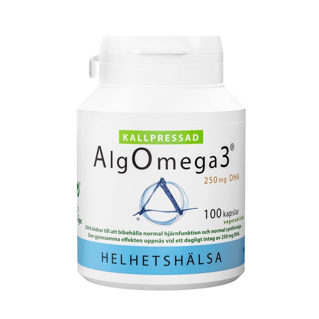 Helhetshälsa AlgOmega3® Kallpressad 100 kapslar | Vitaminer & kosttillskott - Omega-3 & fettsyror | Apoteka