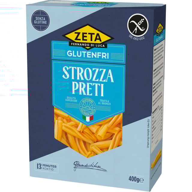 Zeta Pasta Strozzapreti Glutenfri 400 g | Mat & dryck - Skafferi - Pasta, ris & nudlar | Apoteka