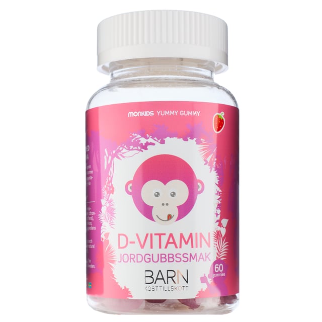 Monkids D-Vitamin Barn Jordgubb 60 tuggisar | Baby, barn & förälder - Vitaminer & kosttillskott för barn - Vitaminer för barn - D-vitamin för barn | Apoteka