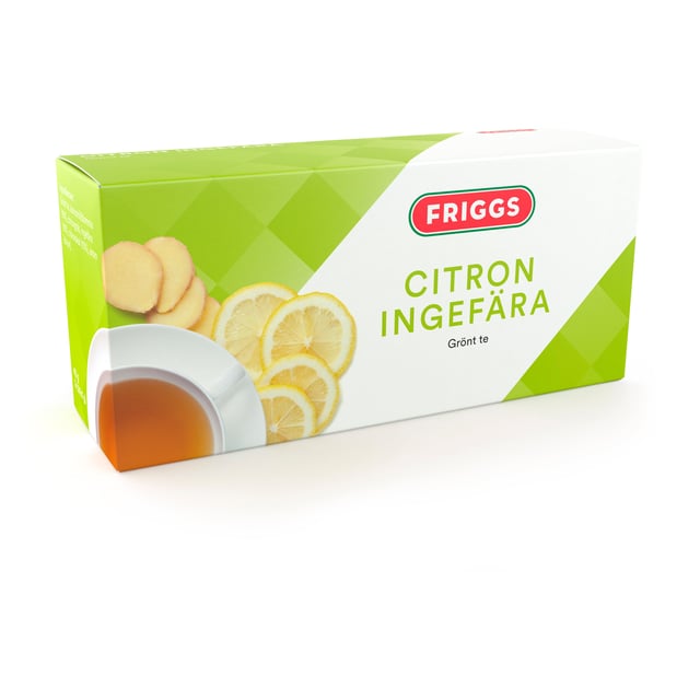 Friggs Grönt te Ingefära & Citron 40 g