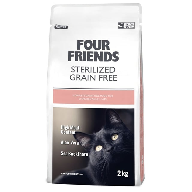 FourFriends Cat Grain Free Sterilized 2 kg | Djur - Djurfoder & tillskott | Apoteka