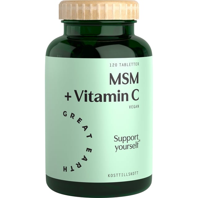 Great Earth MSM 1000mg + Vitamin C 120 tabletter | Vitaminer & kosttillskott - Vitaminer & mineraler - C-vitamin | Apoteka
