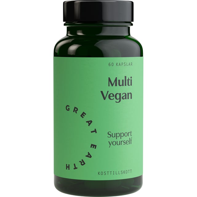 Great Earth Multi Vegan 60 kapslar | Vitaminer & kosttillskott - Vitaminer & mineraler - Multivitamin - Multivitaminkomplex,Vitaminer & kosttillskott - Kosttillskott för veganer & vegetarianer | Apoteka