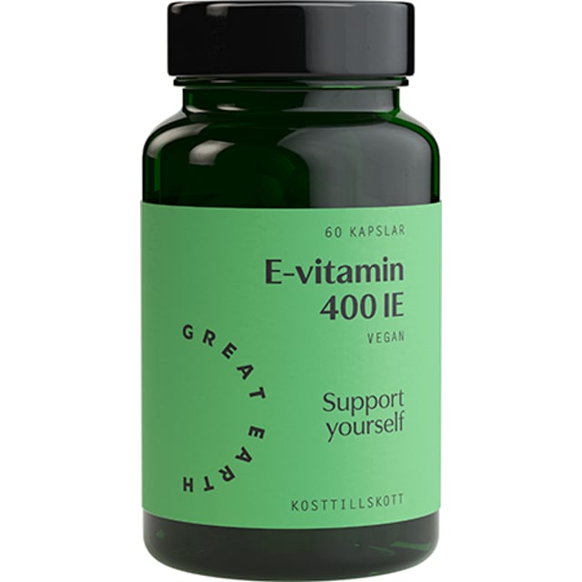 Great Earth E-Vitamin 60 kap | Vitaminer & kosttillskott - Vitaminer & mineraler - E-vitamin | Apoteka