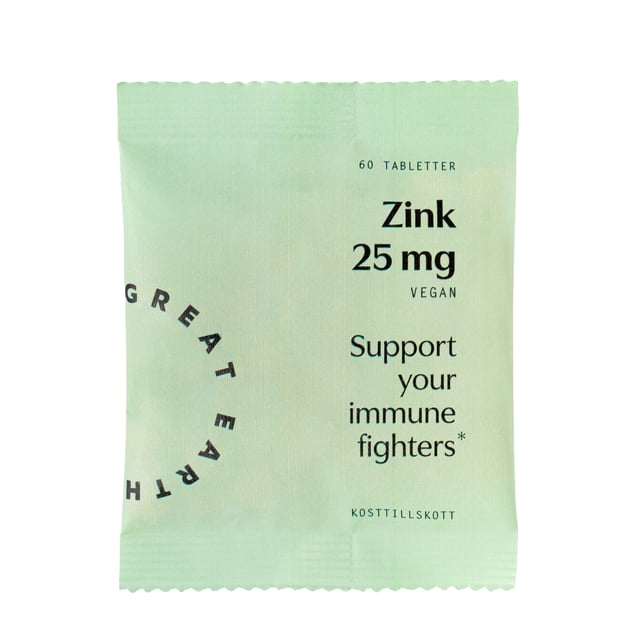 Great Earth Zink 25 mg Refill 60 tabletter | Vitaminer & kosttillskott - Vitaminer & mineraler - Zink | Apoteka