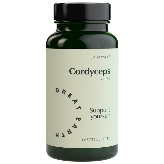 Great Earth Cordyceps 60 kapslar | Vitaminer & kosttillskott - Kosttillskott med svampextrakt | Apoteka