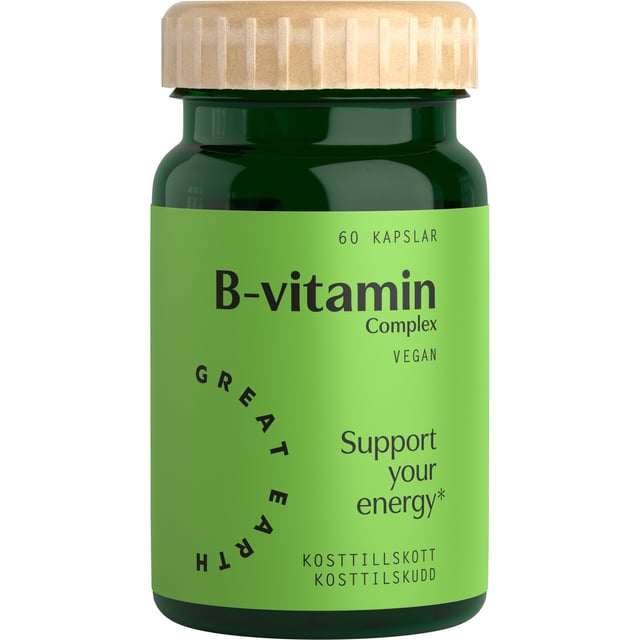 Great Earth B-vitamin Complex 60 kapslar | Vitaminer & kosttillskott - Vitaminer & mineraler - B-vitaminer - B-vitaminkomplex | Apoteka