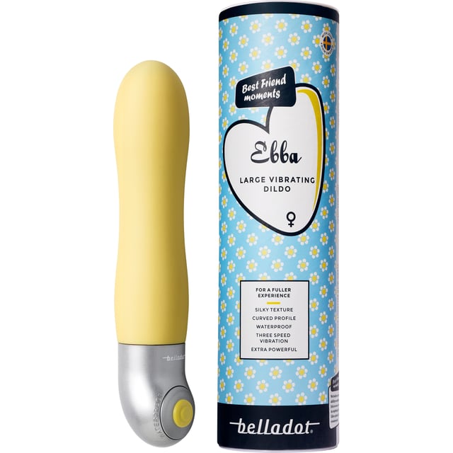 Belladot Ebba Stor Vibrerande Dildo Gul | Sex & lust - Sexleksaker - Vibratorer & massagestavar | Apoteka