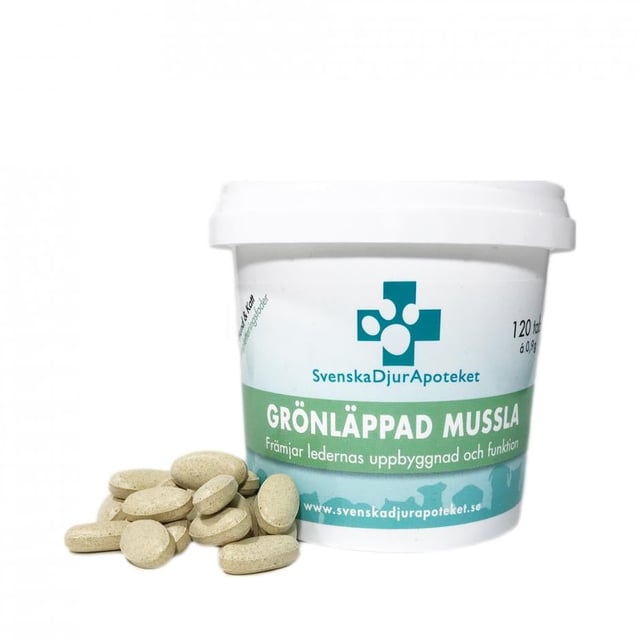 Svenska DjurApoteket Grönläppad Mussla 120 tabletter | Djur - Djurfoder & tillskott - Tillskott för leder & muskler | Apoteka
