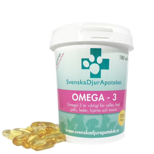 Svenska DjurApoteket Omega-3 180 st | Djur - Djurfoder & tillskott - Omega-3 & laxolja | Apoteka