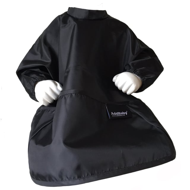 AddBaby Haklapp med ärm Svart | Baby, barn & förälder - Mata - Haklappar | Apoteka