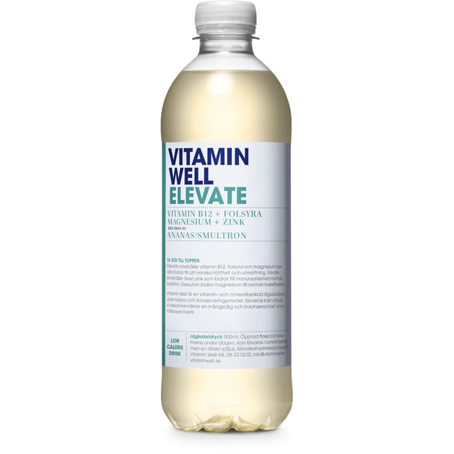 Vitamin Well Elevate Ananas & Smultron 500 ml | Mat & dryck - Drycker - Funktionell dryck | Apoteka