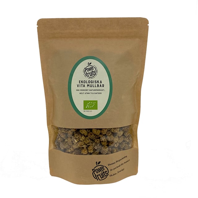 Powerfruits Vita Mullbär Eko Raw 500 g | Mat & dryck - Skafferi - Torkad frukt, nötter & frön | Apoteka