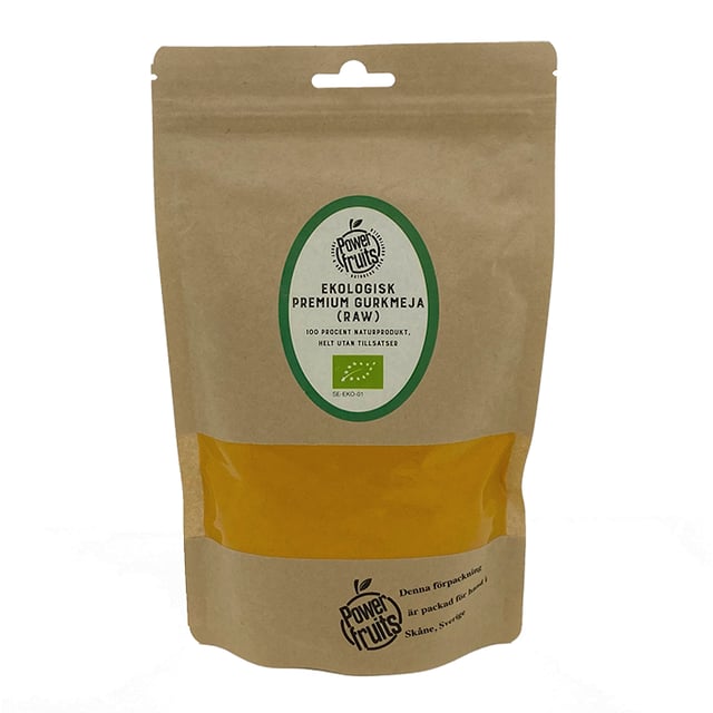 Powerfruits Gurkmeja Premium Eko Raw 250 g | Mat & dryck - Skafferi - Kryddor & smaksättning - Kryddor | Apoteka