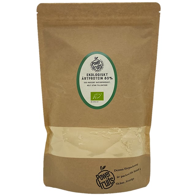 Powerfruits Ekologiskt Ärtprotein 500 g | Träning - Proteintillskott - Proteinpulver - Veganskt proteinpulver,Mat & dryck - Superfood - Smoothiepulver | Apoteka