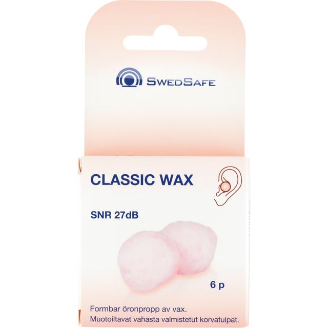 SwedSafe Classic Wax 6 st | Ögon & öron - Öron - Öronproppar | Apoteka