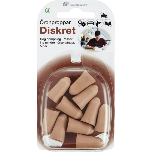 SwedSafe Diskret small 10 st | Ögon & öron - Öron - Öronproppar | Apoteka