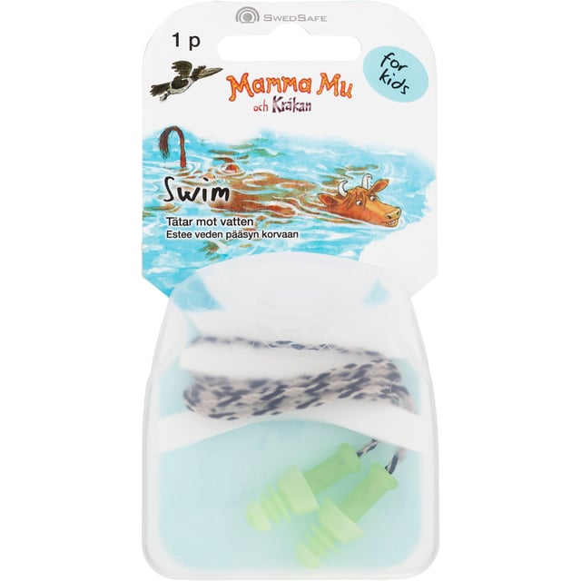 Swedsafe Öronproppar Swim For Kids Mamma Mu | Ögon & öron - Öron - Öronproppar,Hjälpmedel & säkerhet - Till resan | Apoteka