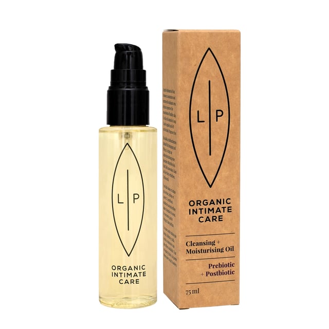 Lip Intimate Care Cleansing + Moisturising Oil Prebiotic + Postbiotic 75 ml | Intimvård - Underlivsbesvär - Torra slemhinnor | Apoteka
