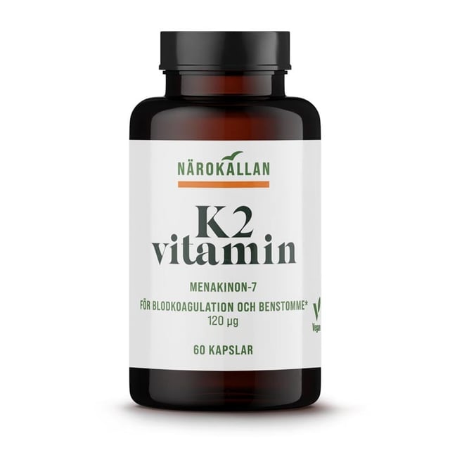 Närokällan K2 Vitamin 60 kapslar | Vitaminer & kosttillskott - Vitaminer & mineraler - K-vitamin,Vitaminer & kosttillskott - Kosttillskott för hjärta & kärl | Apoteka
